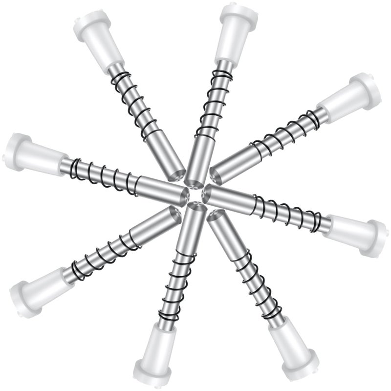 Ceoighe 50 Pack Window Screen Plunger Latches with Caps, 5/32"" X 1-1/2"", Aluminum Window Screen Plunger Pins, Secure Screens in Place (White) - Image 1